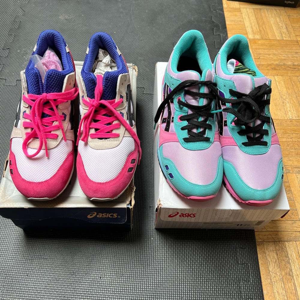 2 pair of mens Asics Gel lyte 3